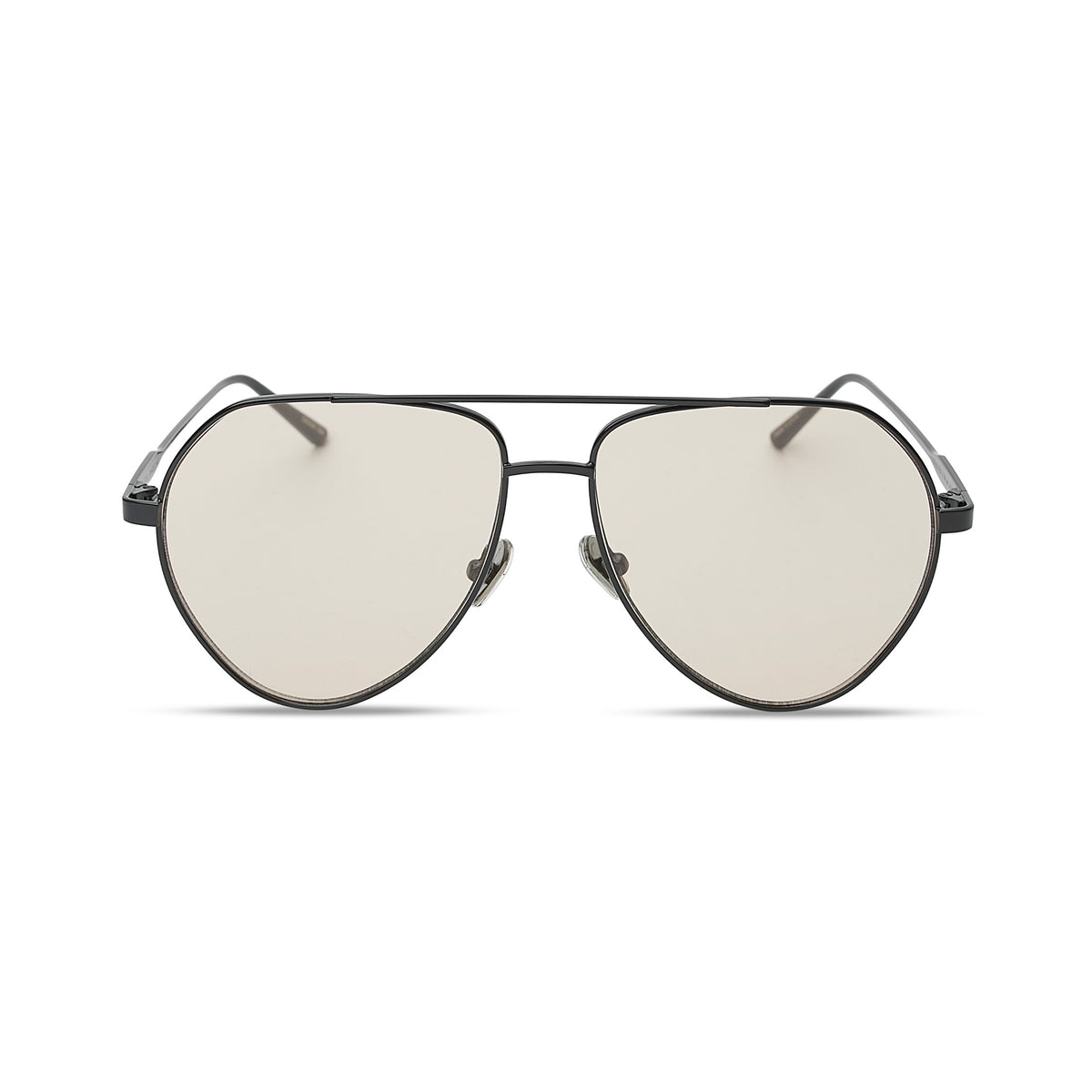 Elisa Johnson Sam Black Aviator Sunglasses NEW ARRIVAL: SAM in Silver Metal main image 4