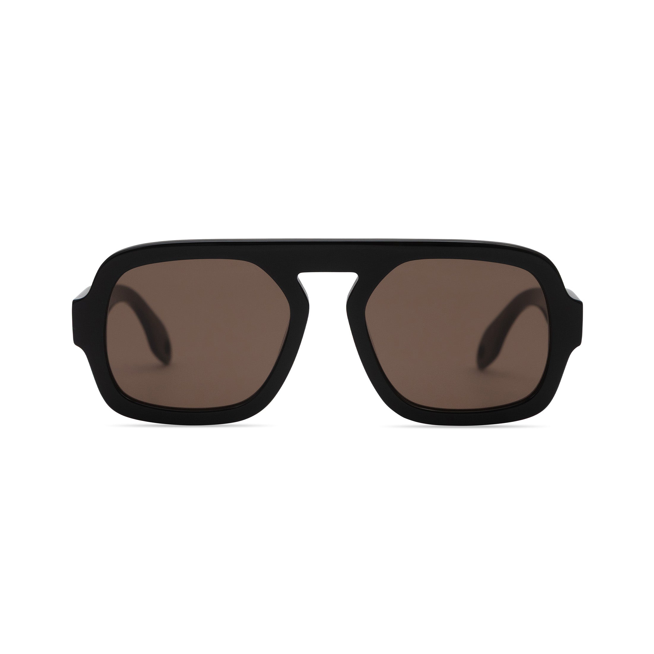 Jane in Gloss Black Dark Brown Lens