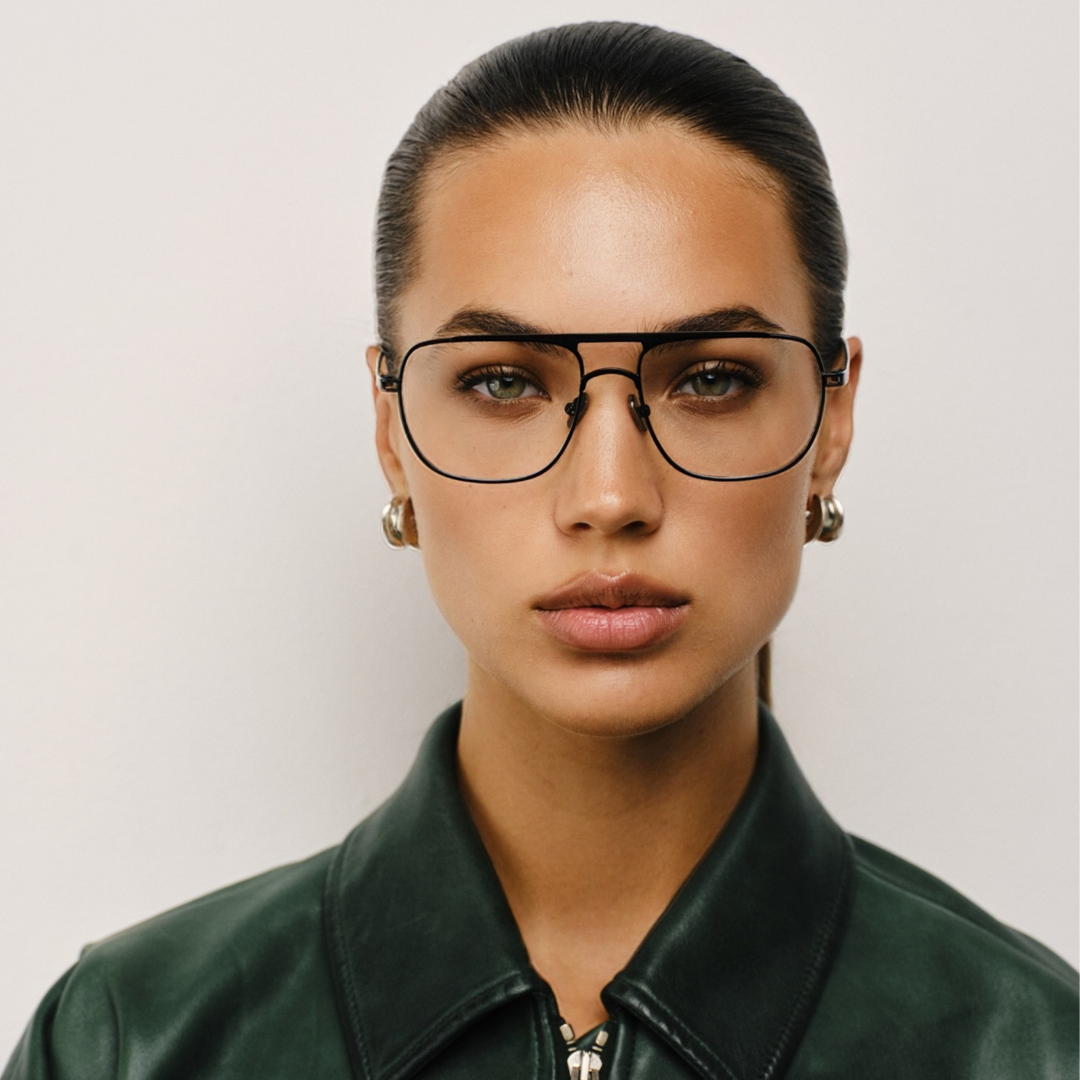 Jane in Black Metal Optical Lens
