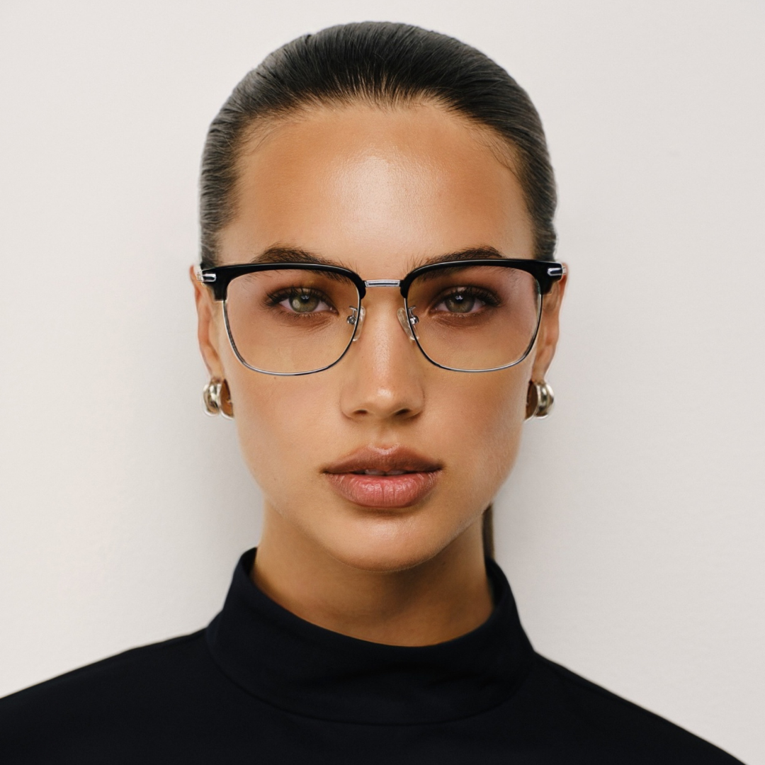 Dre in Silver Metal Optical Lens