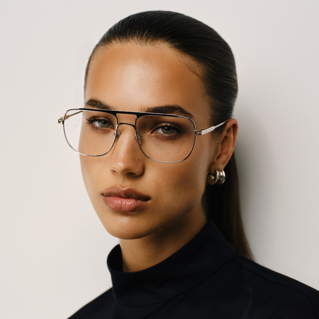 Jane in Silver Metal Optical Lens